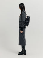 EENK EENK XCOO Cable Knit Zip Cardigan - Grey