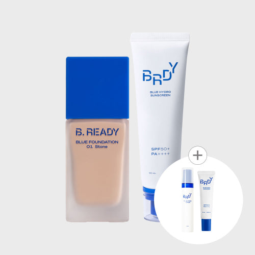 BE READY BE READY Blue Foundation & Blue Sunscreen Set