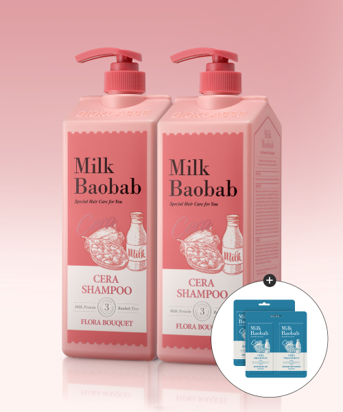MILKBAOBAB [7 types of scents] Cera Shampoo 1200ml x 2 (dual pouches provided)