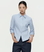 MUSINSA STANDARD WOMAN MUSINSA STANDARD WOMAN Slim Fit Shirt (Sky Blue)