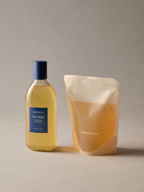 AROMATICA AROMATICA Tea Tree Shampoo Cooling & Soothing Set (400ML+500ML)