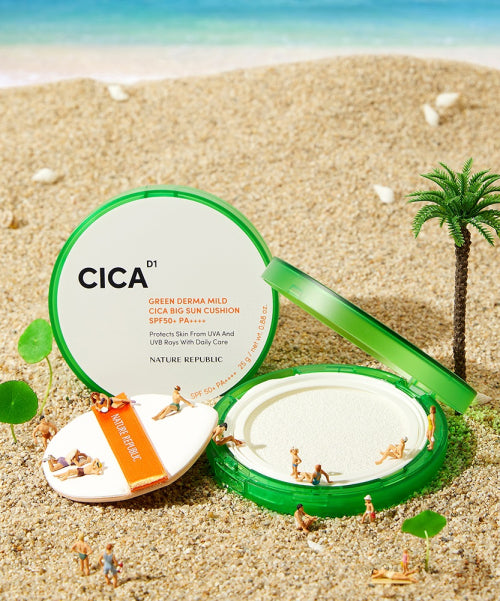 Nature Republic Nature Republic Green Derma Mild Cica Big Sun Cushion SPF50+