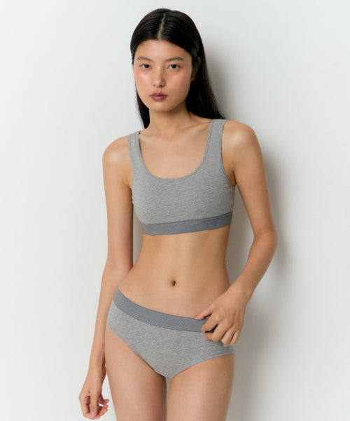 MUSINSA STANDARD WOMAN MUSINSA STANDARD WOMAN Women's Cotton Bra Top Medium Gray