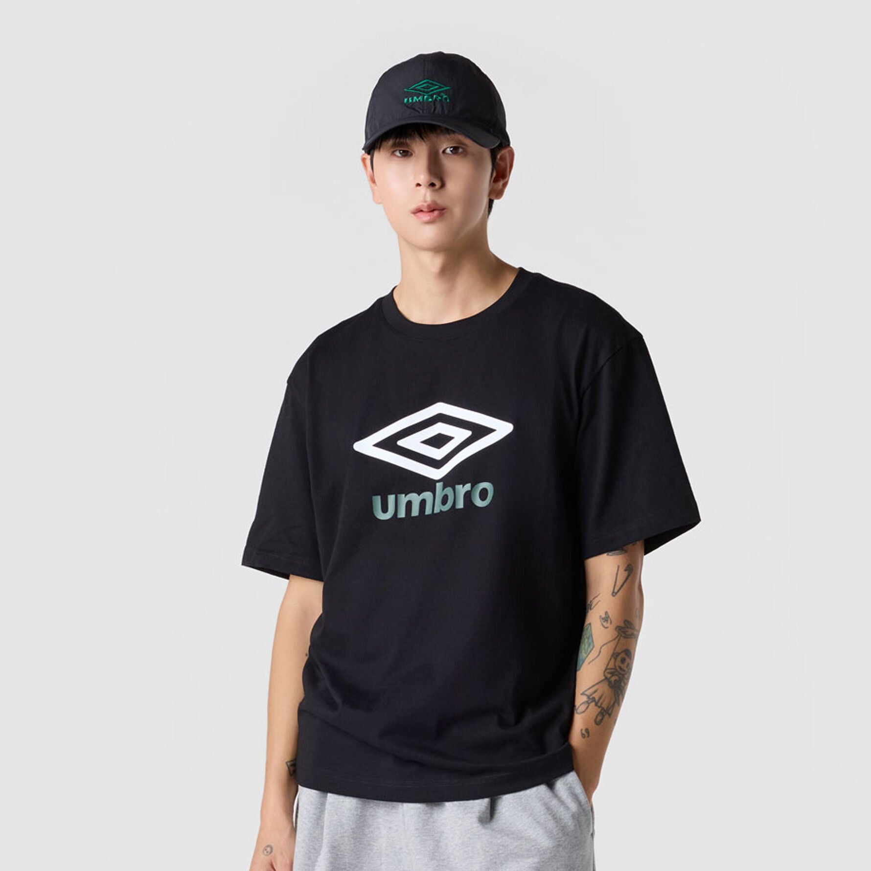 UMBRO Essential Big Logo Short Sleeve T-Shirt Black UR123CRS18
