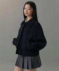 MUSINSA STANDARD WOMAN MUSINSA STANDARD WOMAN Coat Short Mac [Navy]