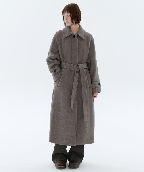 MUSINSA STANDARD WOMAN MUSINSA STANDARD WOMAN Coat Women's Cashmere Blend Balmacan Robe [Taupe]