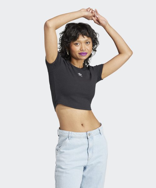 ADIDAS ADIDAS Lip Crop Tee - Black