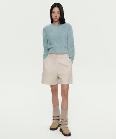 MUSINSA STANDARD WOMAN Women's One Tuck Wide Corduroy Shorts (Size)