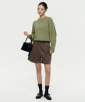MUSINSA STANDARD WOMAN MUSINSA STANDARD WOMAN Women's One Tuck Wide Corduroy Shorts [Khaki Brown]