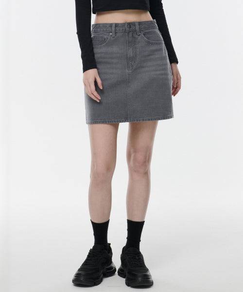 MUSINSA STANDARD WOMAN MUSINSA STANDARD WOMAN Denim Mini Skirt Gray