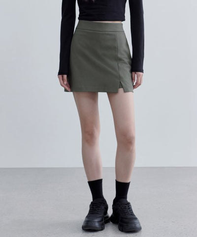 MUSINSA STANDARD WOMAN Women's Slit Mini Skirt Light Khaki