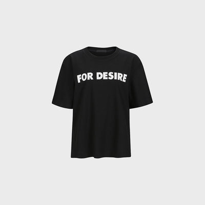 FOR DESIRE-PRINTED TSHIRT BLACK (F24TO9121BK)