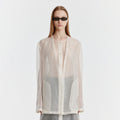 EENK YASMIN Round-neck Long Jacket - Ivory
