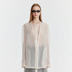 EENK YASMIN Round-neck Long Jacket - Ivory