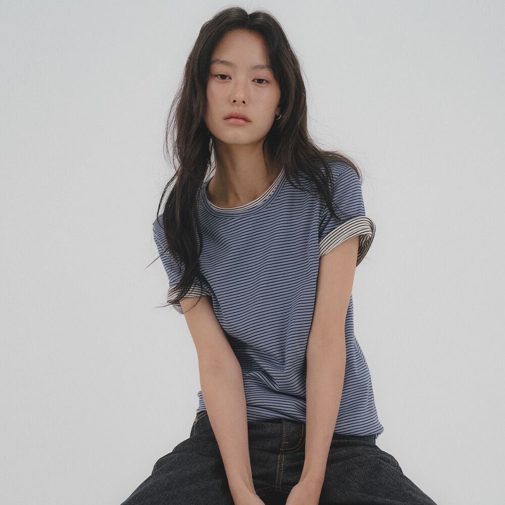TILLIDIE TFL 02 STRIPE RHYTHM TEE [TISU08TS12]_Blue