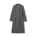 NANUSHKA Nanushka MILMA Wool Belted Coat - Gray/Charcoal (NW22FWOW01495)