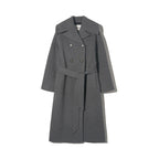 NANUSHKA Nanushka MILMA Wool Belted Coat - Gray/Charcoal (NW22FWOW01495)