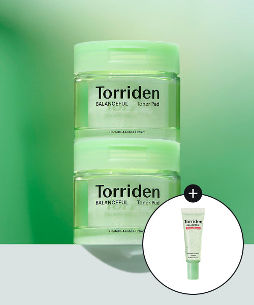 Torriden [SET] Balanceful Cica Toner Pads 60 sheets x 2 (+ Cica Control Serum 10ml)