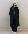 MUSINSA STANDARD WOMAN MUSINSA STANDARD WOMAN Coat Women's Cashmere Blend Trench Coat [Black]