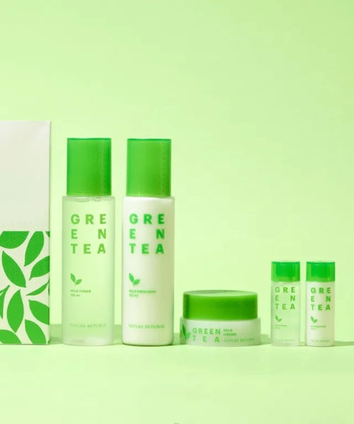 Nature Republic Clear green tea water skin care set