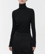 MUSINSA STANDARD WOMAN MUSINSA STANDARD WOMAN T-Shirt Slim Turtleneck Black