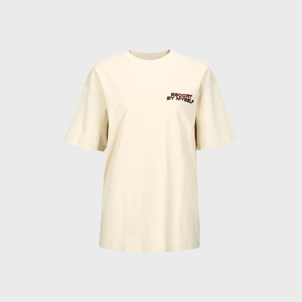 YCH GRAPHIC-PRINT T-SHIRT CREAM (F23TO909CR)