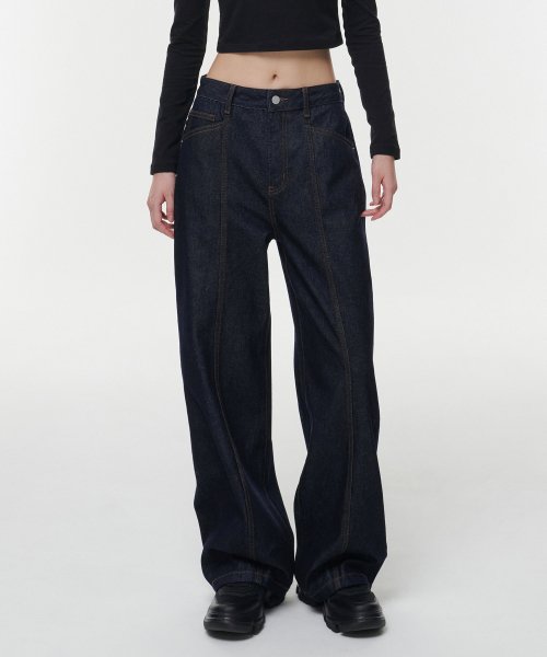 MUSINSA STANDARD WOMAN MUSINSA STANDARD WOMAN Women's Denim Pants [Deep Indigo]