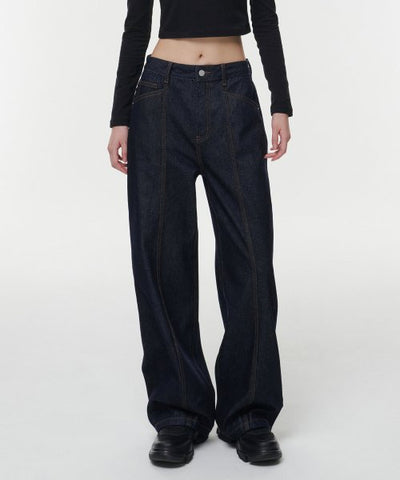 MUSINSA STANDARD WOMAN Women's Denim Pants [Deep Indigo]