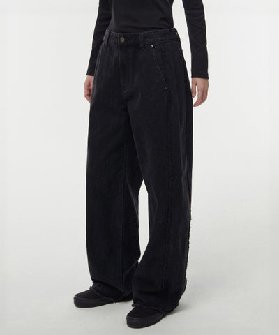 MUSINSA STANDARD WOMAN Women's Frey Side Wide Denim Pants