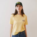 GREENBUTTER Pigment Stitch Point Logo Tee (Yellow)