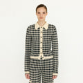 EENK EENK VINK Gingham Check Knit Shirt - Black/Ivory