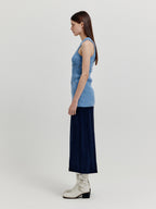 EENK EENK XENDER Separable Sleeveless Knit Top - Sky Blue