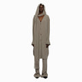 YCH HOODED MUFFLER KINT LONG TOP KHAKI (W24KT9031KK)