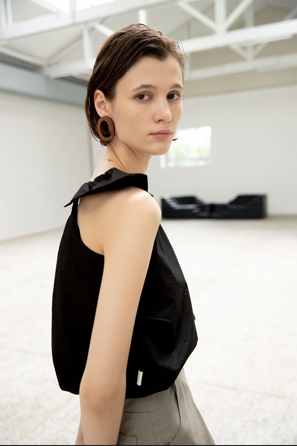 OUI MAIS NON Cloud cotton sleeveless top