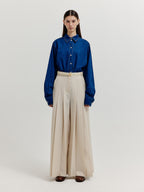 EENK EENK XLEAT Pleated Wide Pants - Ivory