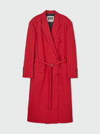 EENK ZABELLE Double-Breasted Coat - Red