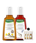 RAUSCH Coltsfoot Anti-Dandruff Shampoo 200ml + Willow Bark Treatment Shampoo 200ml + 3 sachets
