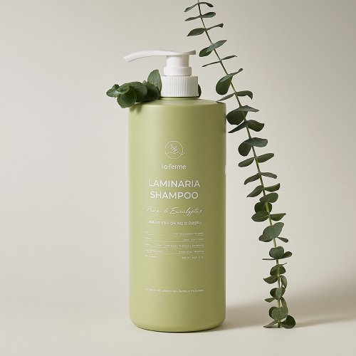 LA FERME Laminaria Shampoo Pine & Eucalyptus 1000ml + 6 sachets as a free gift