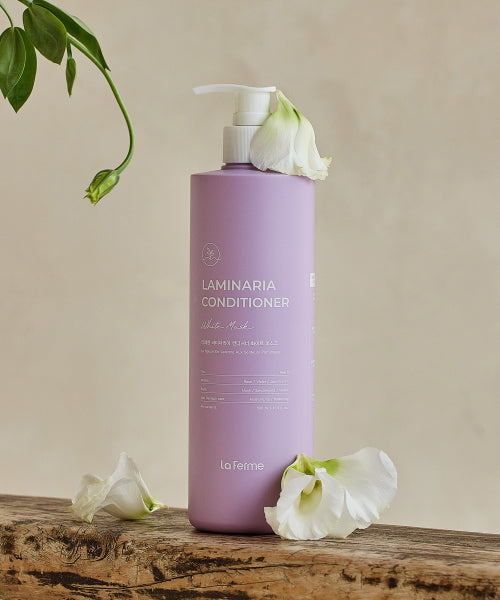 LA FERME Laminaria Conditioner White Musk 500ml (+shampoo and conditioner sample kit provided)
