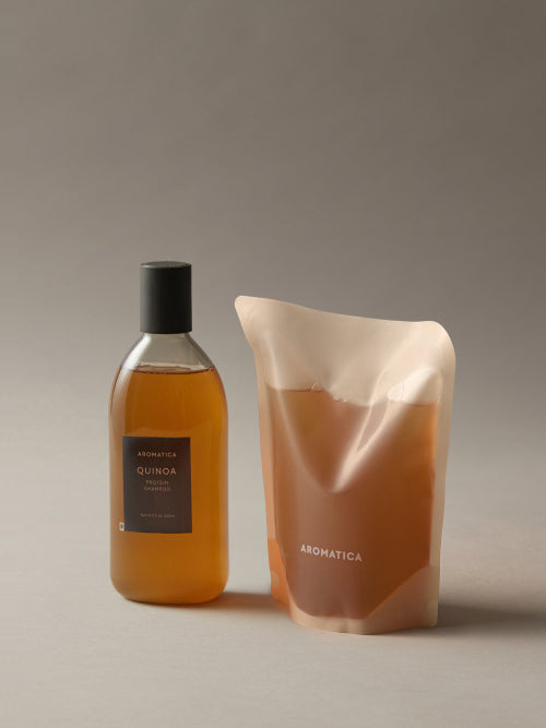 AROMATICA [Hair loss functionality/Nutrition & Shine] Quinoa protein shampoo main product & refill set (400ML+500ML)