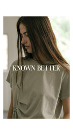 KNOWN BETTER Side tuck strap T-shirt [KNSS03TS09]_Mint beige