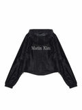 MATIN KIM MATIN KIM Crop Hoody Coating Jumper One Size