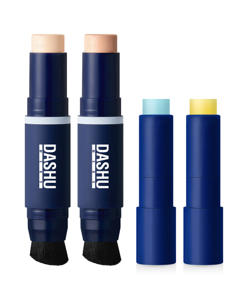 DASHU DASHU Stick Foundation + Change Lip Balm (Warm Tone)