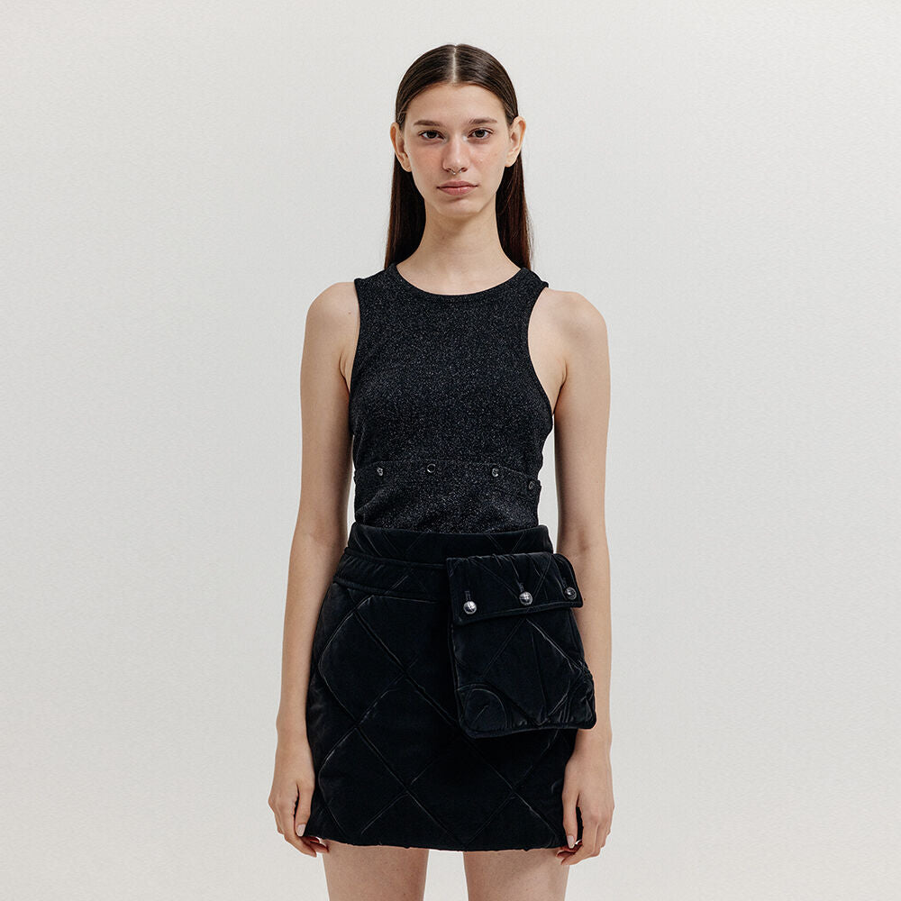 EENK EENK XEP Separable Sleeveless Jersey Top - Black