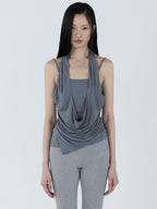 CERRIC Double Halter Sleeveless _ Gray