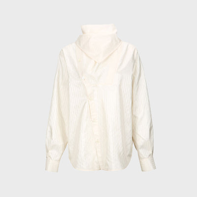 SCARF BLOUSE IVORY (W23BL305IV)