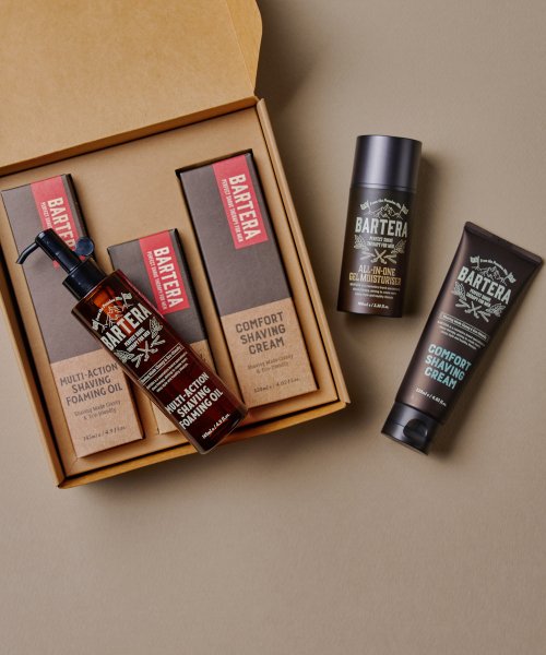 BARTERA BARTERA Multi-Action Shaving Oil + Shaving Cream + All-in-One Gel Moisturizer