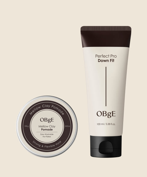 OBGE Mellow Clay Pomade + Perfect Pro Down Fit Set