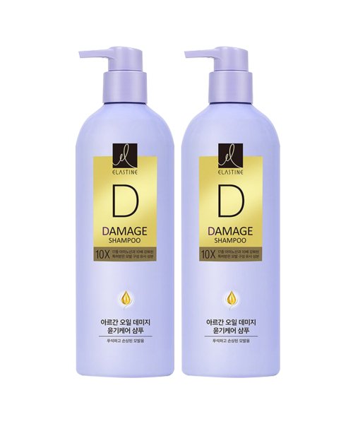 ELASTINE Damage shine care 10X shampoo 680ml x 2