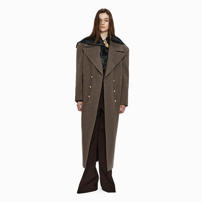 DOUBLE LAYERED PANTS BROWN (W24PT5021BR)